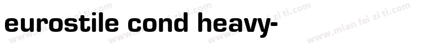 eurostile cond heavy字体转换